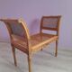 Banquette cannée début 20ème siècle