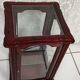 Showcase low glass beveled exotic wood