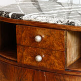 Bedside, art deco side table in precious wood
