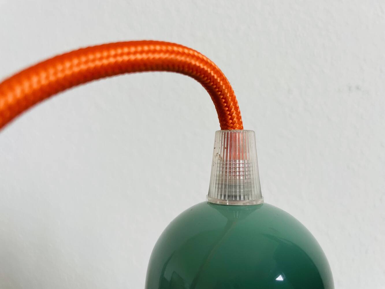 Green metal pendant light