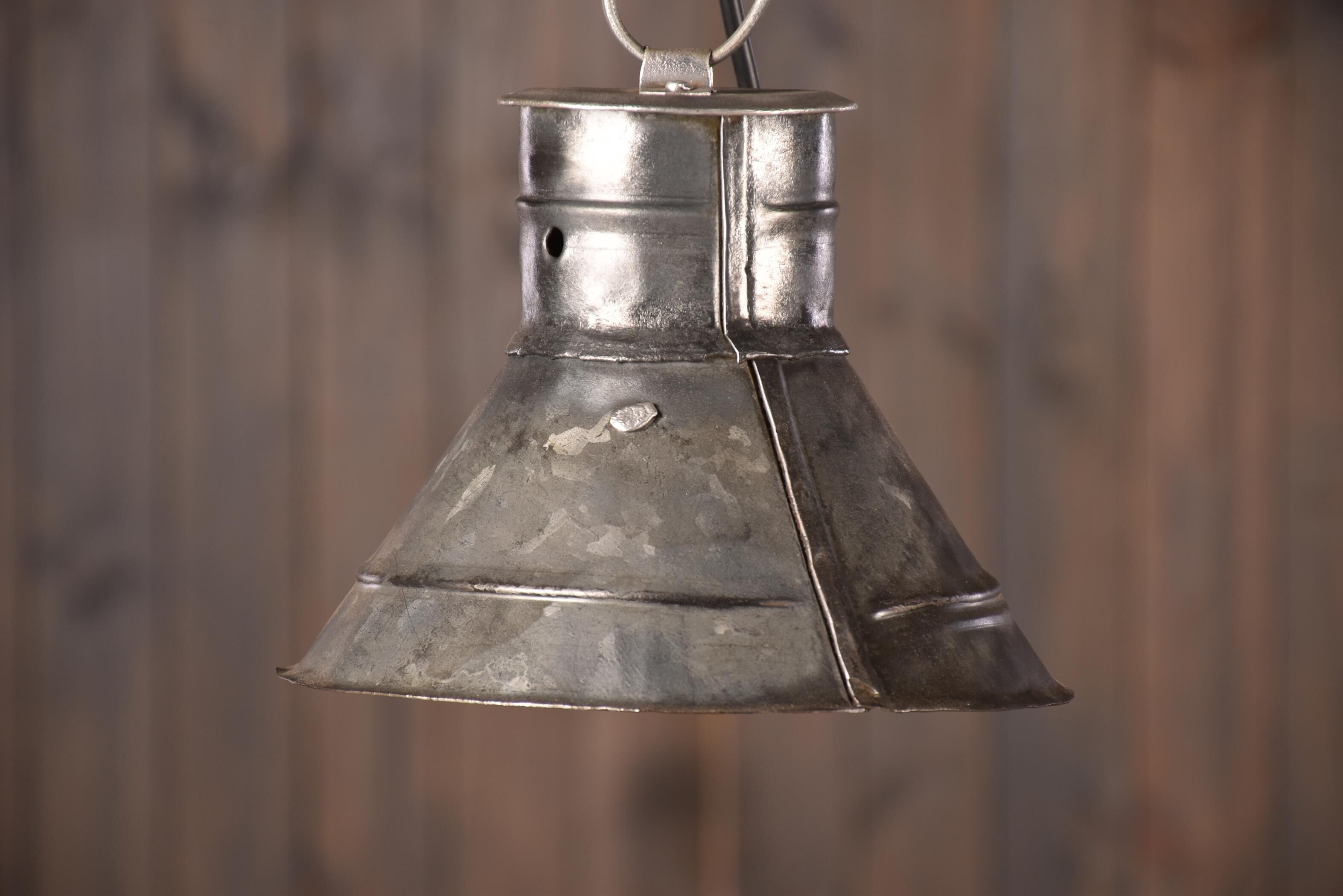Industrial zinc pendant lamp brocante light
