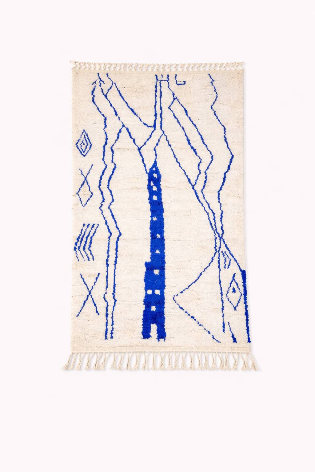 traditional handmade blue Berber rug