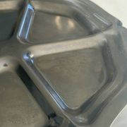 Plateau rond compartimenté en inox – Plateau de service vintage design