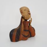 Polychrome terracotta bust sculpture