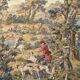 Vintage Aubusson jacquard tapestry "Hunting Scene"