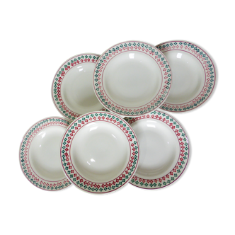 6 assiettes creuses vintage de Céranord St Amand 220505