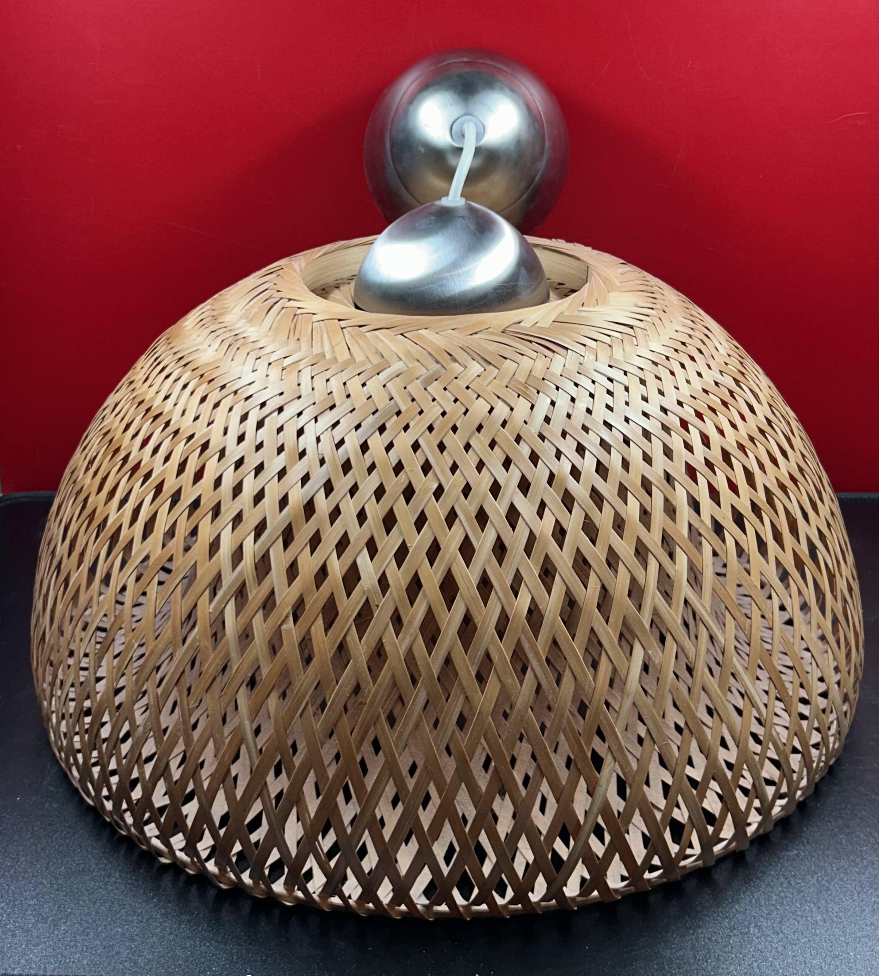 IKEA Boja pendant light in woven split bamboo - Designer Lamp