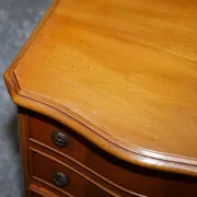 Georgian Style Yew Wood Bedside Tables, Set of 2