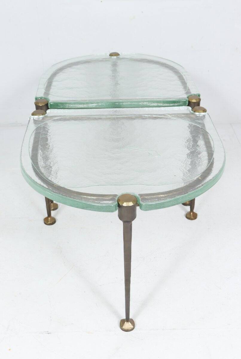 Brutalist German vintage coffee tables by Lothar Klute, 1980s, set of 2