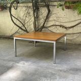 Coffee table in chrome and teak, 1960