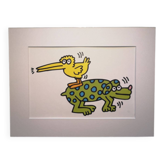 Illustration by Keith Haring - 'Animals' series - 10/12