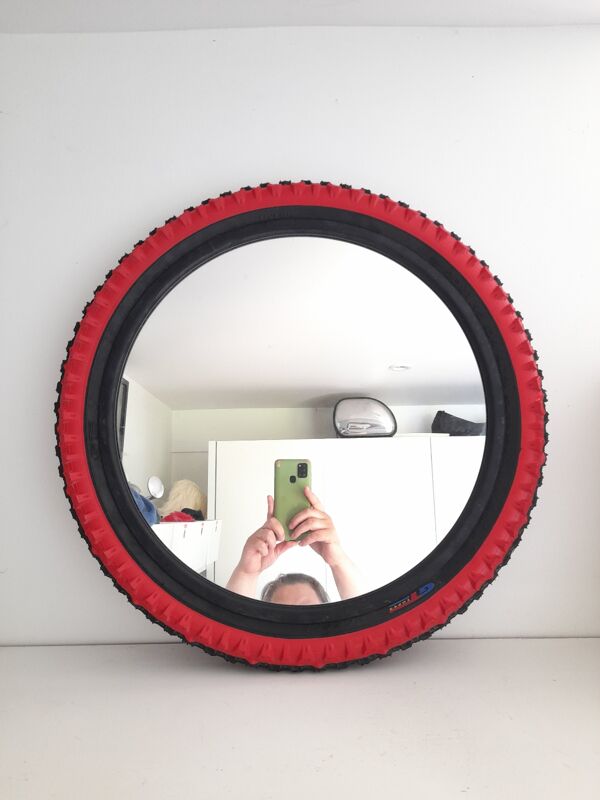 Miroir pneu BMX Ikea Volda rouge 50cm