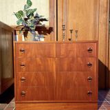 Vintage teak bookcase chest of drawers