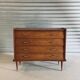 Vintage Scandinavian chest of drawers with 4 drawers