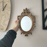 Old mirror gilded resin 29x19 cm