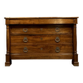 Magnifique commode maie époque Empire en noyer massif vers 1820