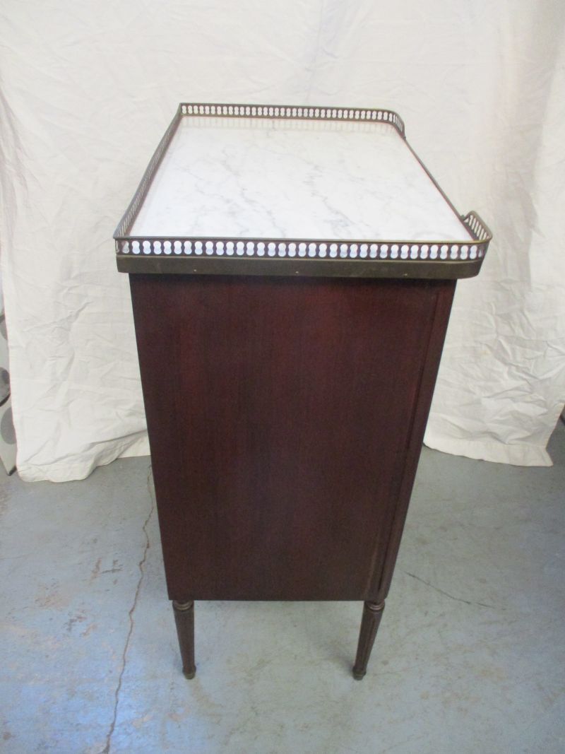 Small louis xvi-style hot water bottle dresser in mahogany