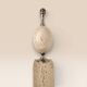 Travertine lamp by Philippe Barbier