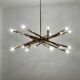 Holywood Regency Brass Chandelier