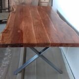 Table with raw solid top