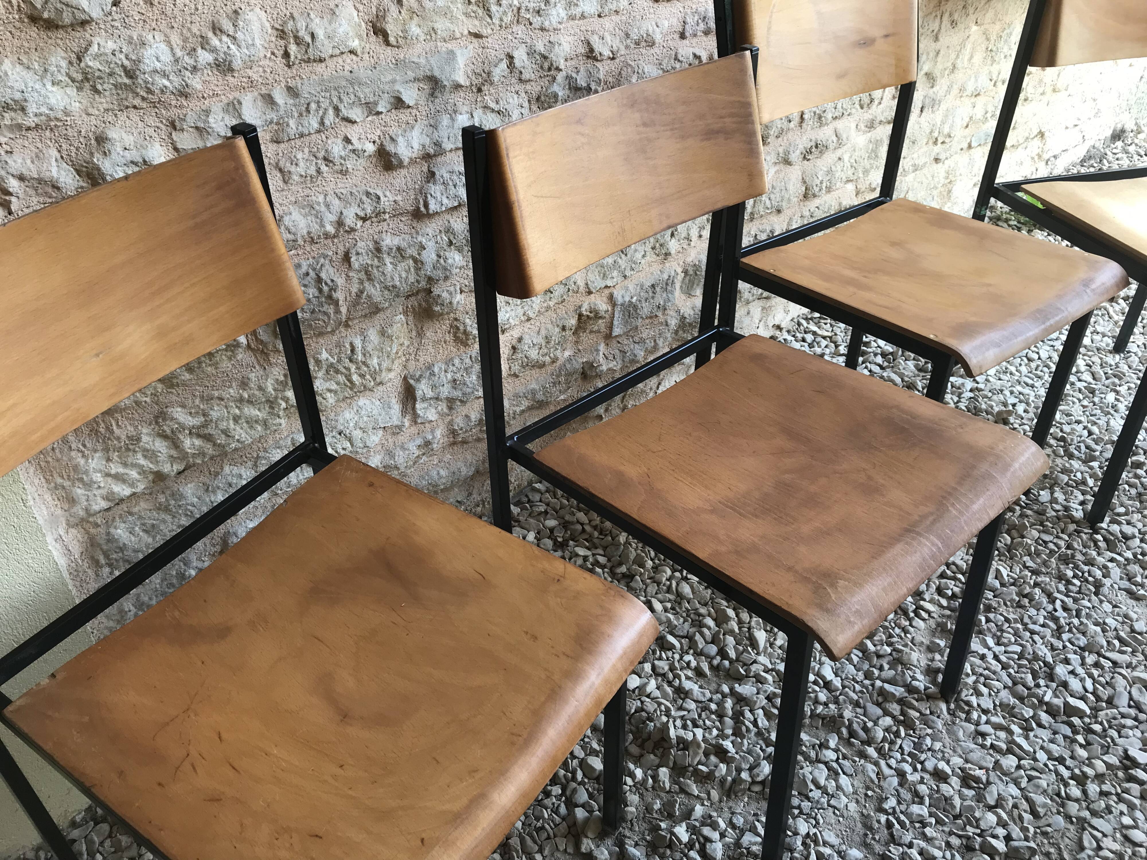 Set of 4 vintage chairs Hiller 1980's