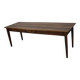 Grande table de salle à manger rustique en vieux orme du 19ème siècle français.