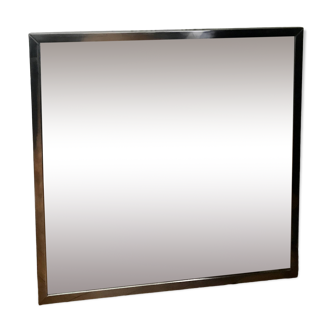 Miroir carré métal chromé