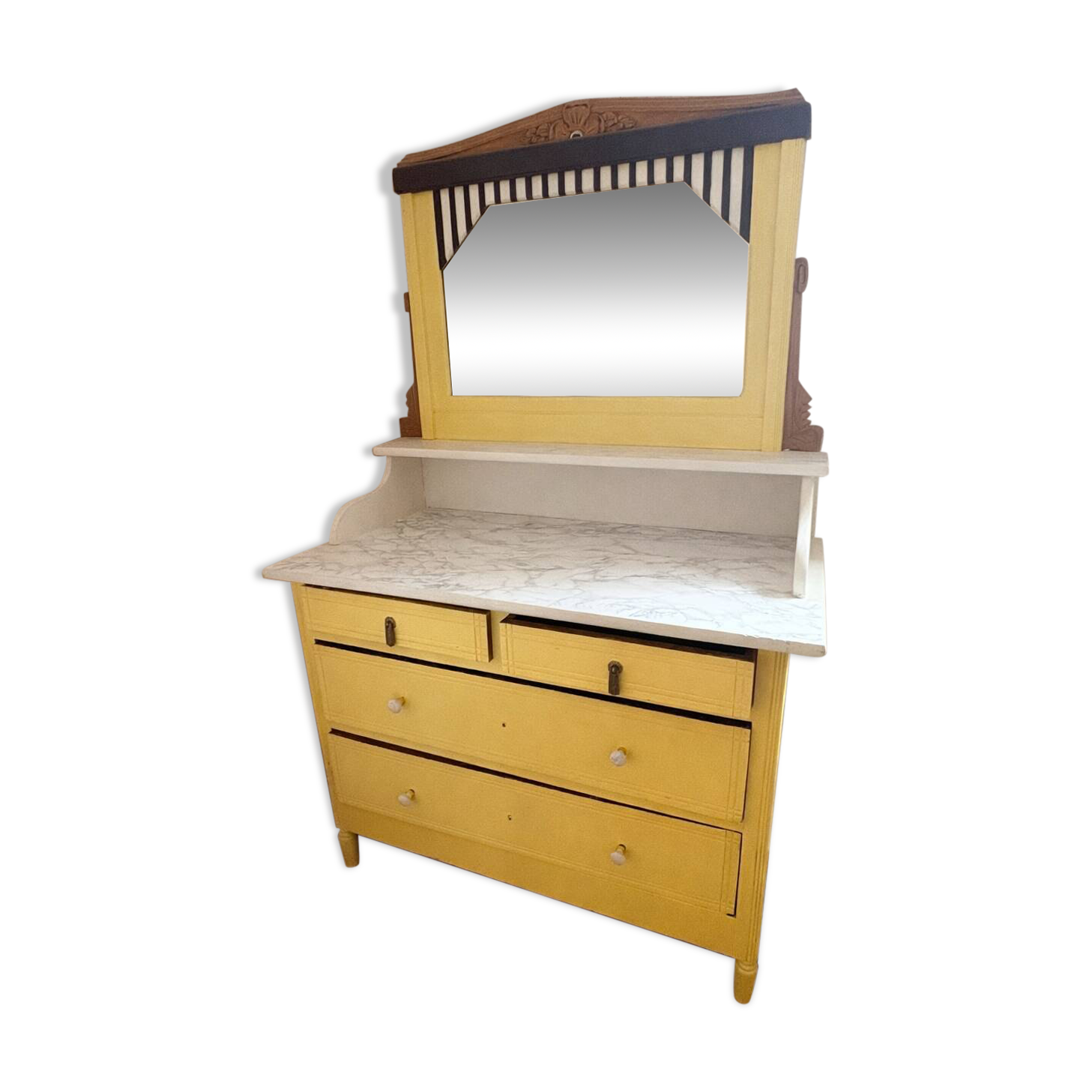Commode jaune art déco années 20-30