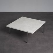 Rolled marble coffee table by Poul Kjaerholm for Fritz Hansen, Denmark, 1990s
