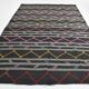 8x11 Black Gray Oversize Kilim Rug, 235x337Cm