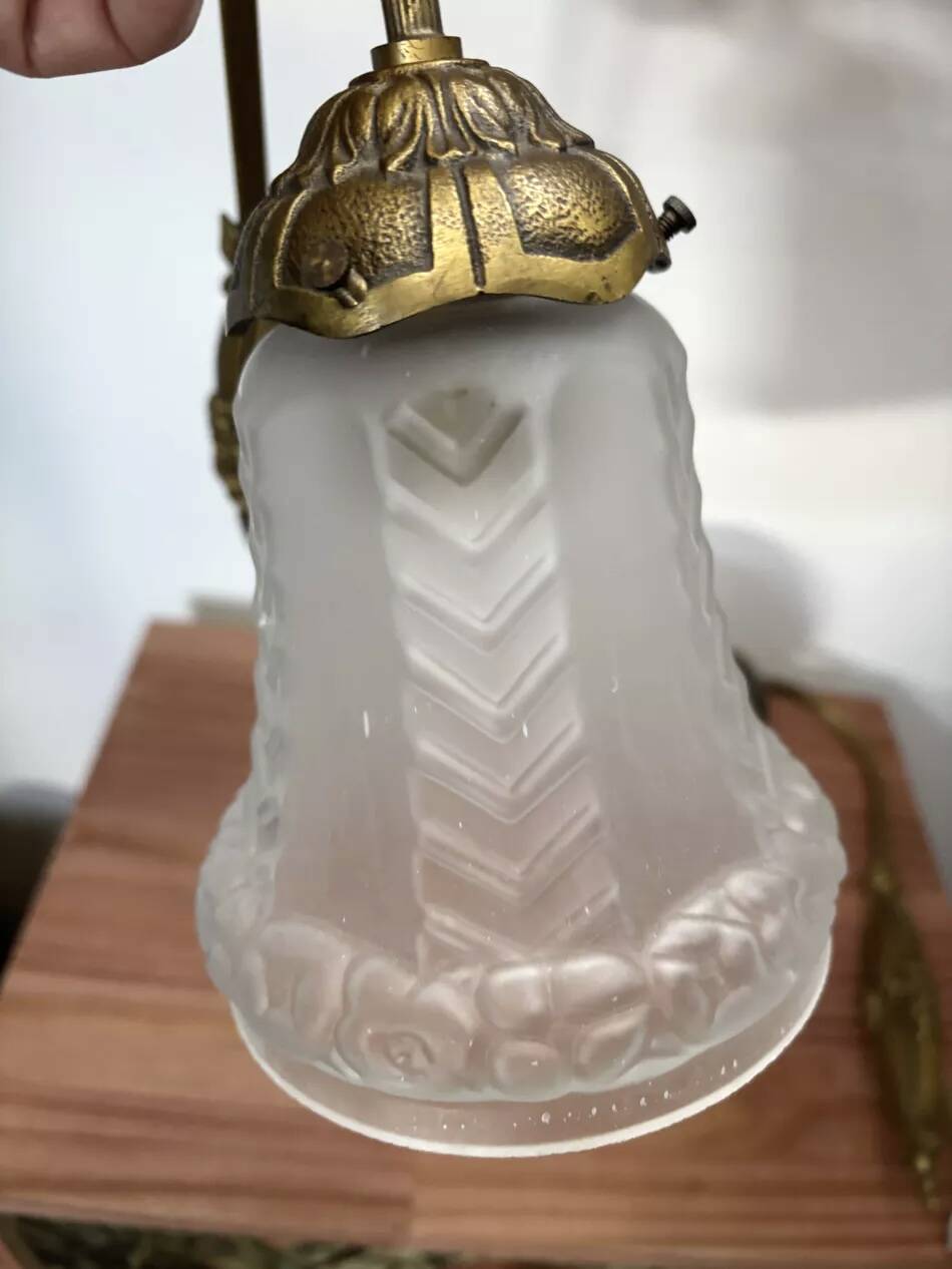 Antique pair of Art Deco wall sconces