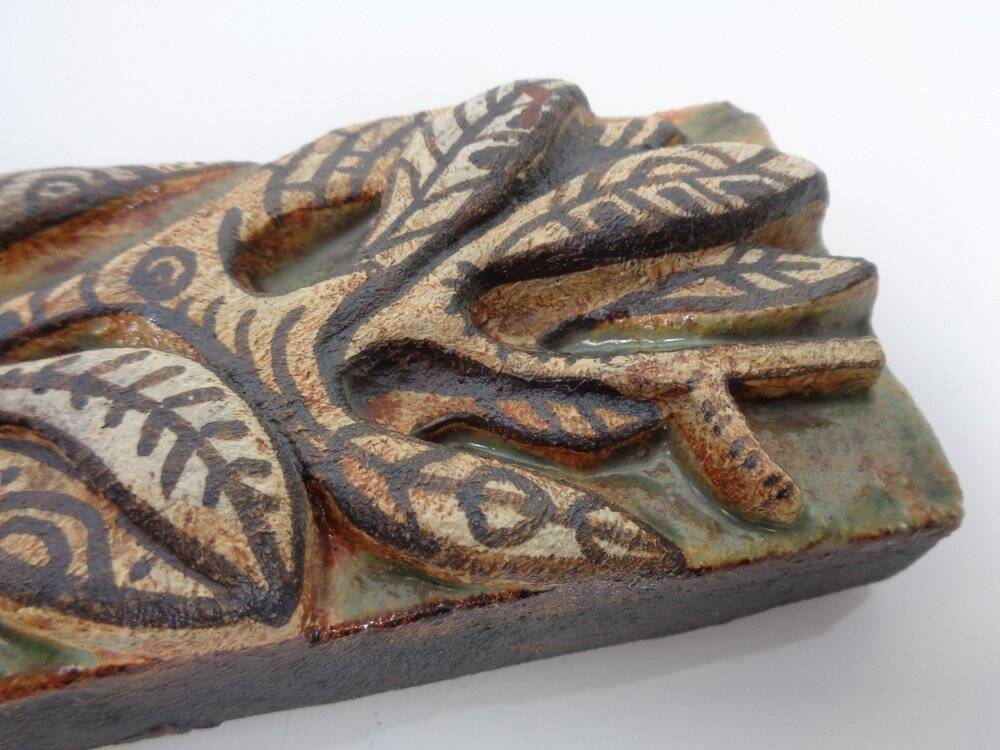 Studio ceramic wall plaque by Gerhard Liebenthron, Germany, 1983