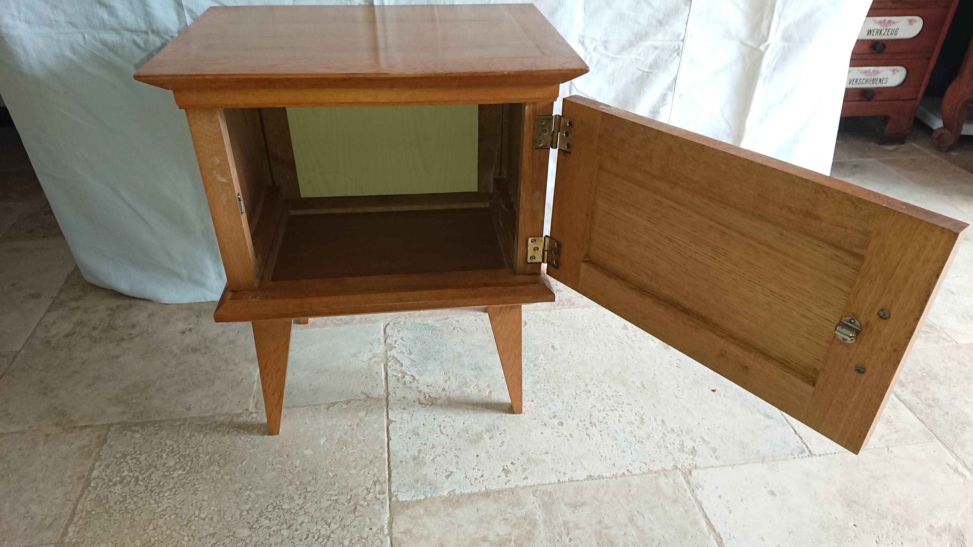 Light oak bedside table