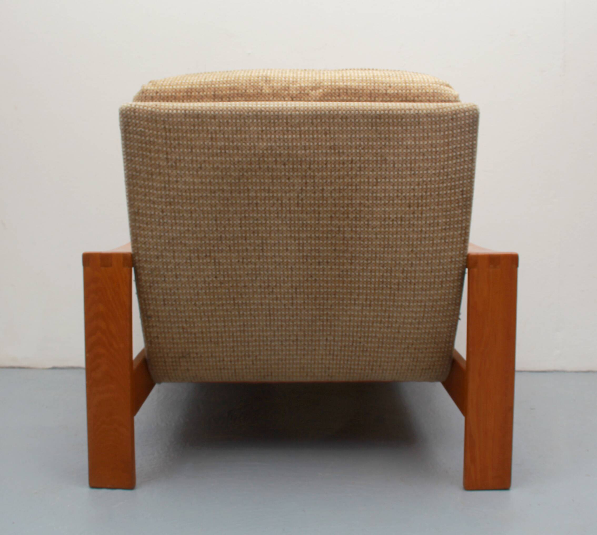 1970s armchair beige in oak