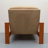 1970s armchair beige in oak