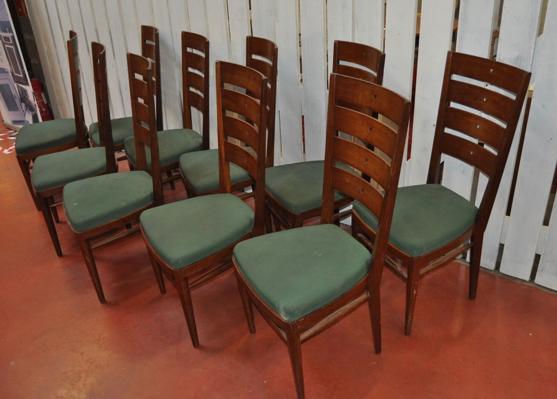 Series of 10 rosewood chairs