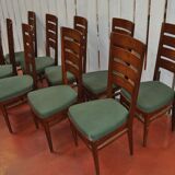 Series of 10 rosewood chairs