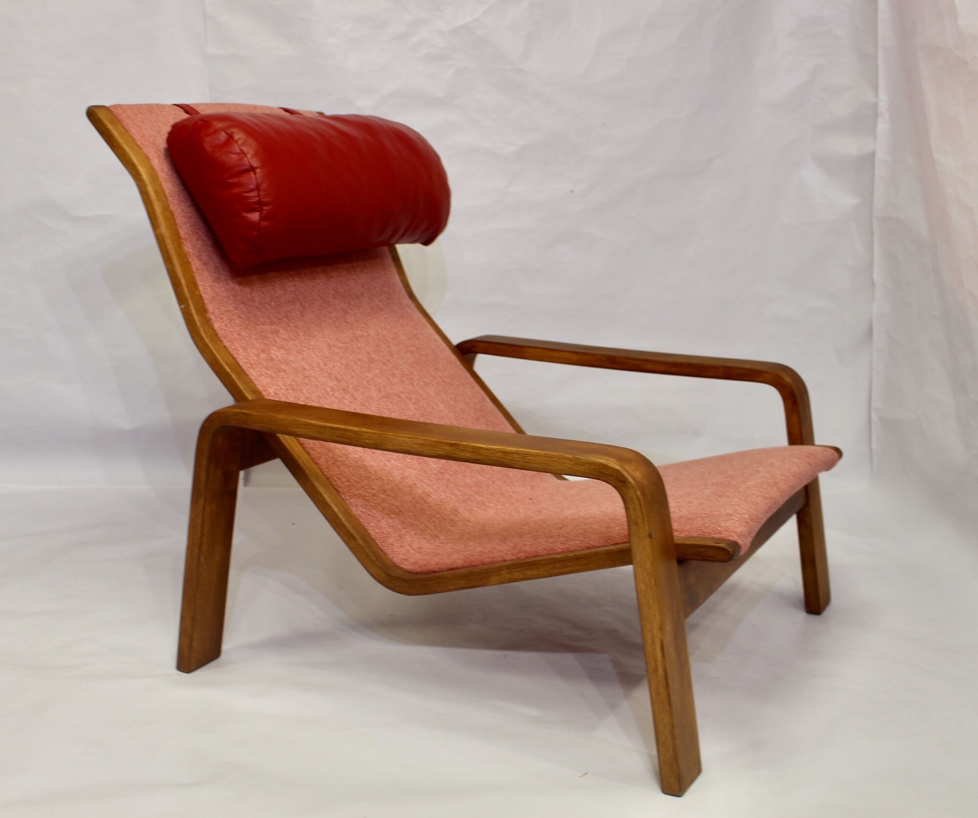 Pulkka chair and ottoman by Ilmari Lappalainen for Asko, 1963