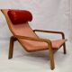 Pulkka chair and ottoman by Ilmari Lappalainen for Asko, 1963
