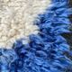Handmade white abstract wool rug, 180x280 cm