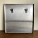 1970s space age steel mirror