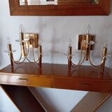 Brass wall lights