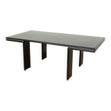 Postmodern desk from the 1980s in black stained ash veneer