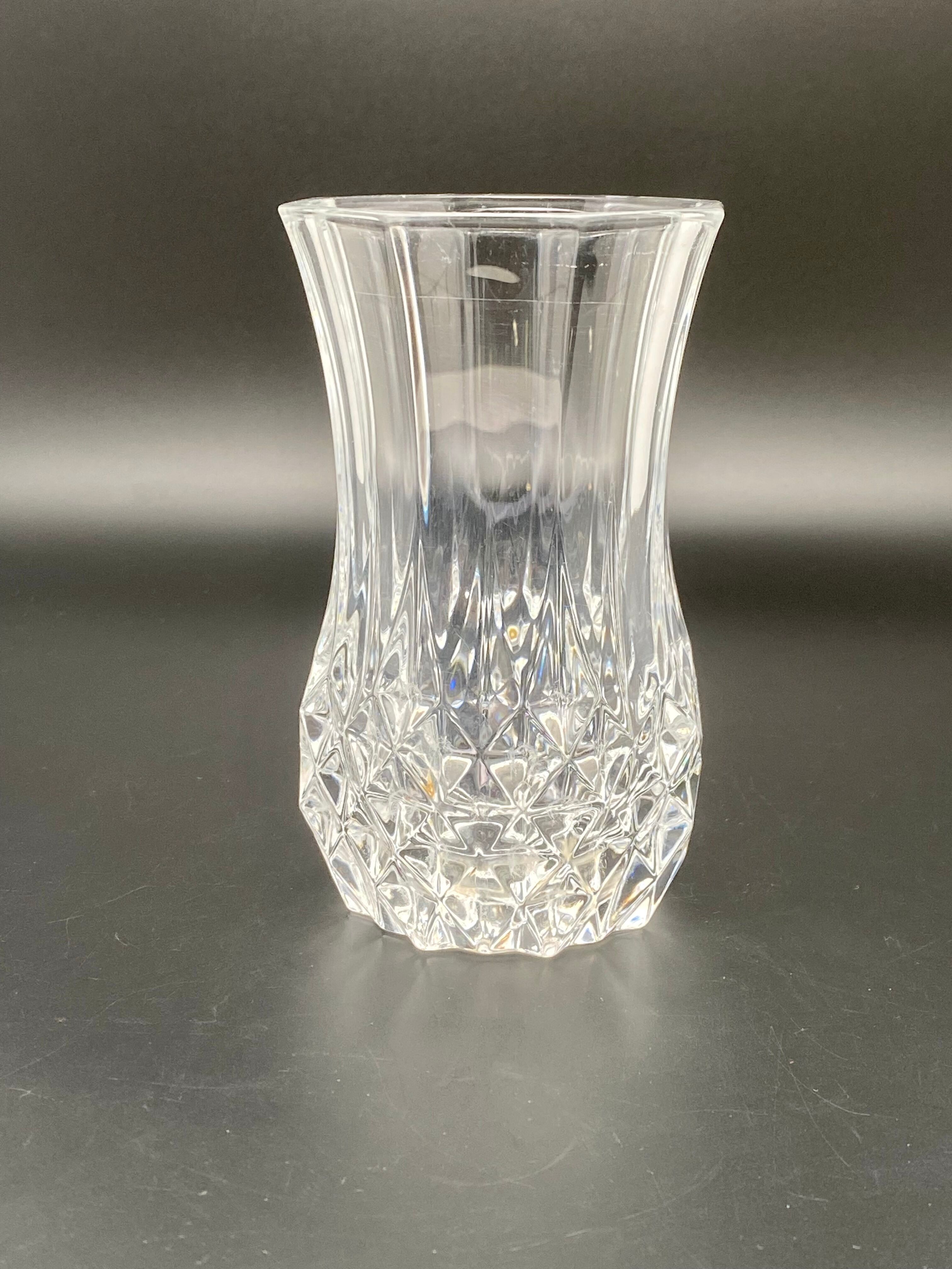 Duo de vases à facettes en cristal d’Arques