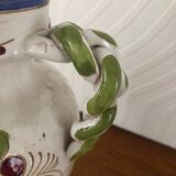 Italian majolica ceramic pitcher / jug signed