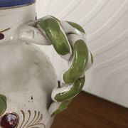 Italian majolica ceramic pitcher / jug signed