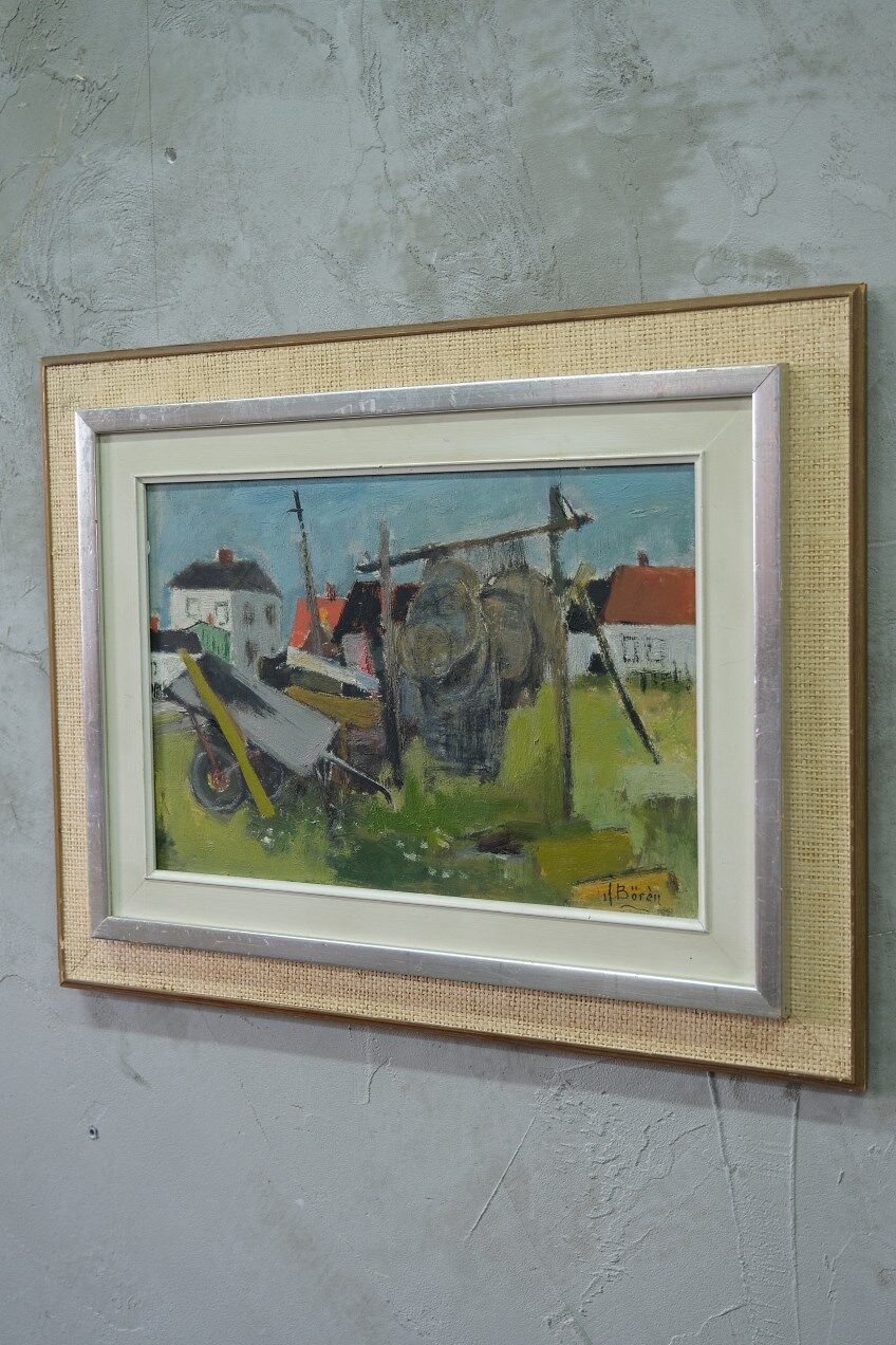 John Börén ( 1903-1983 ), Swedish Modern Painting, 1960s, Oil on Panel, Framed