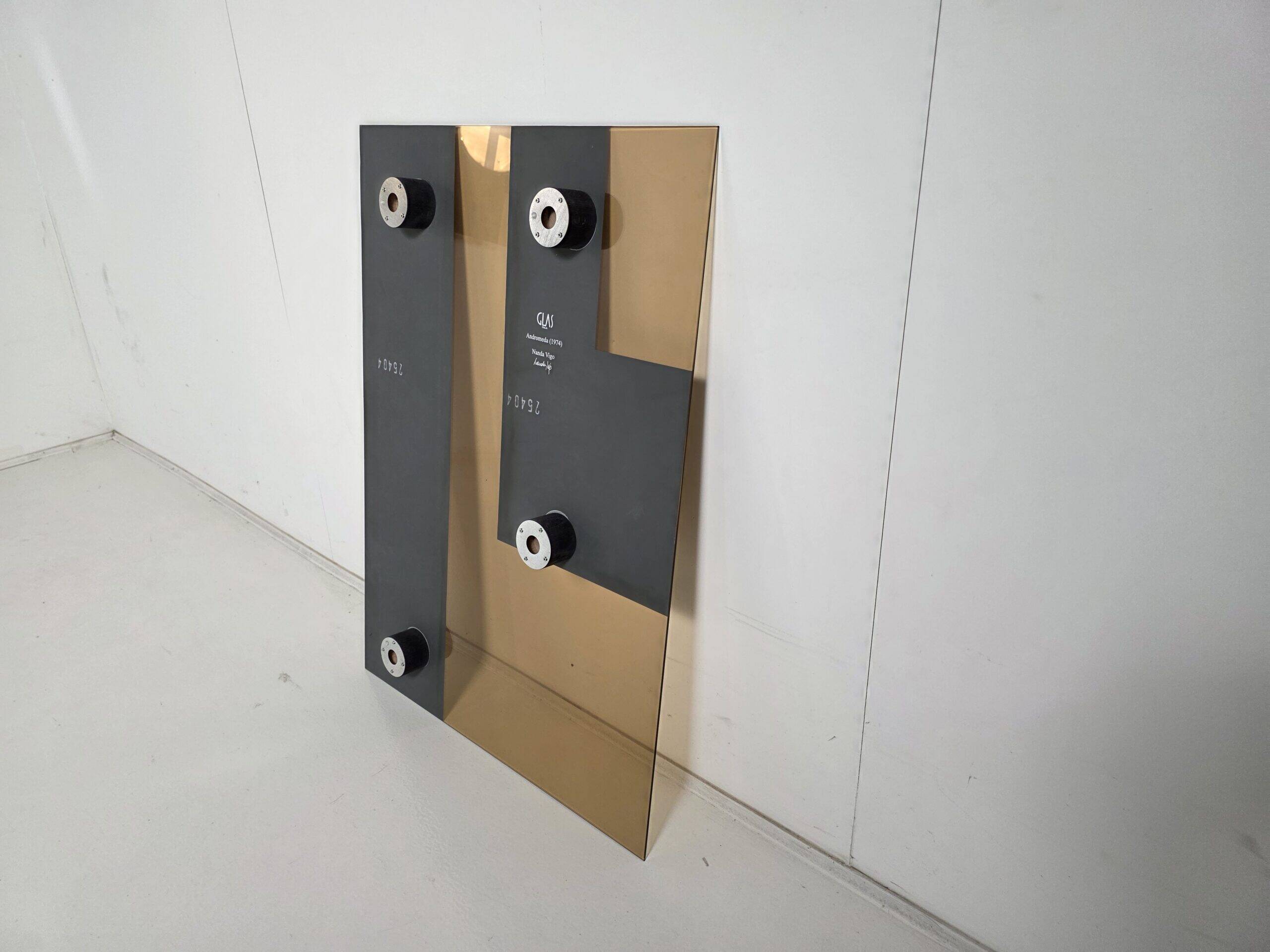 Pair of Andromeda mirrors by Nanda Vigo in 1974 for Glas Italia.