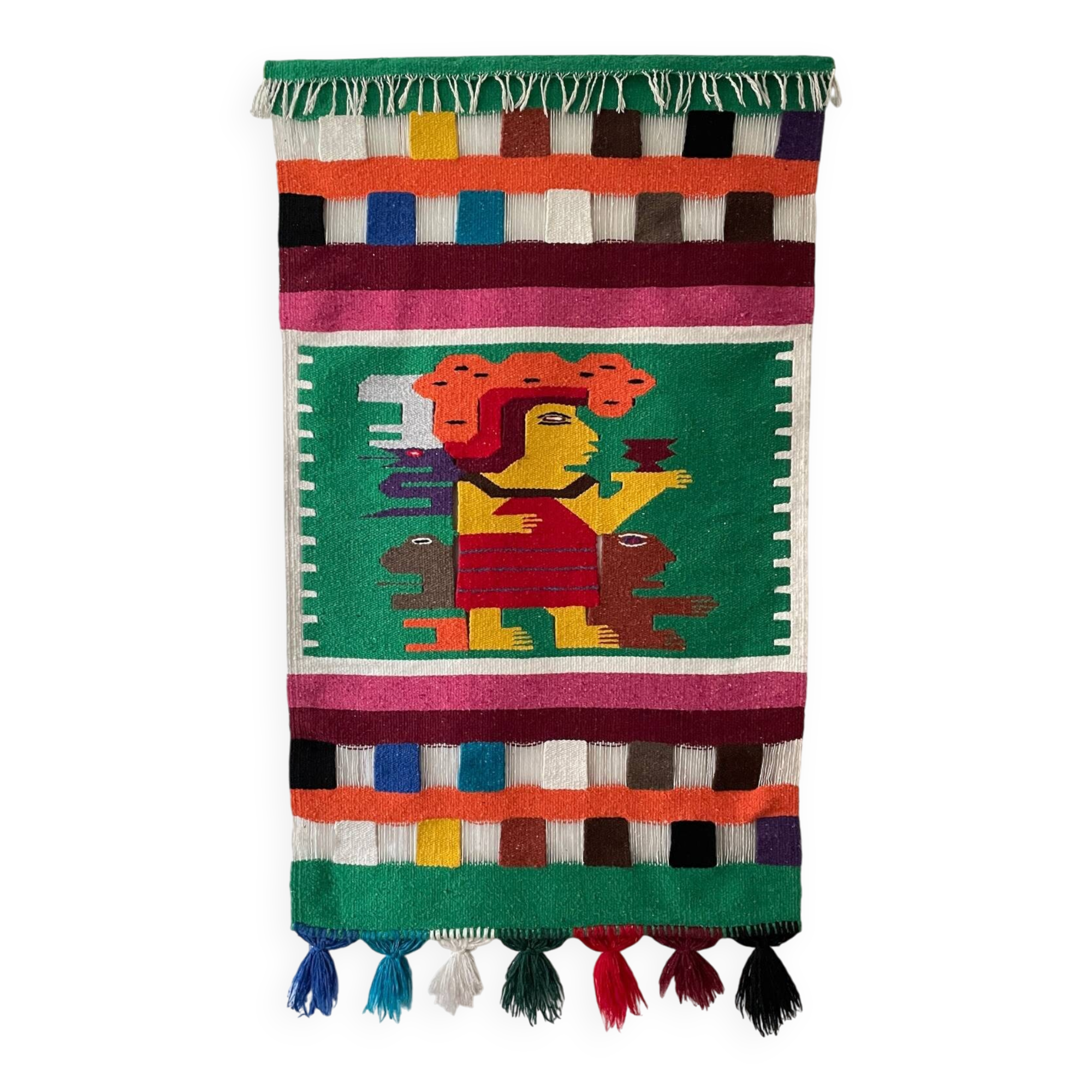 Vintage mexican decorative tapestry