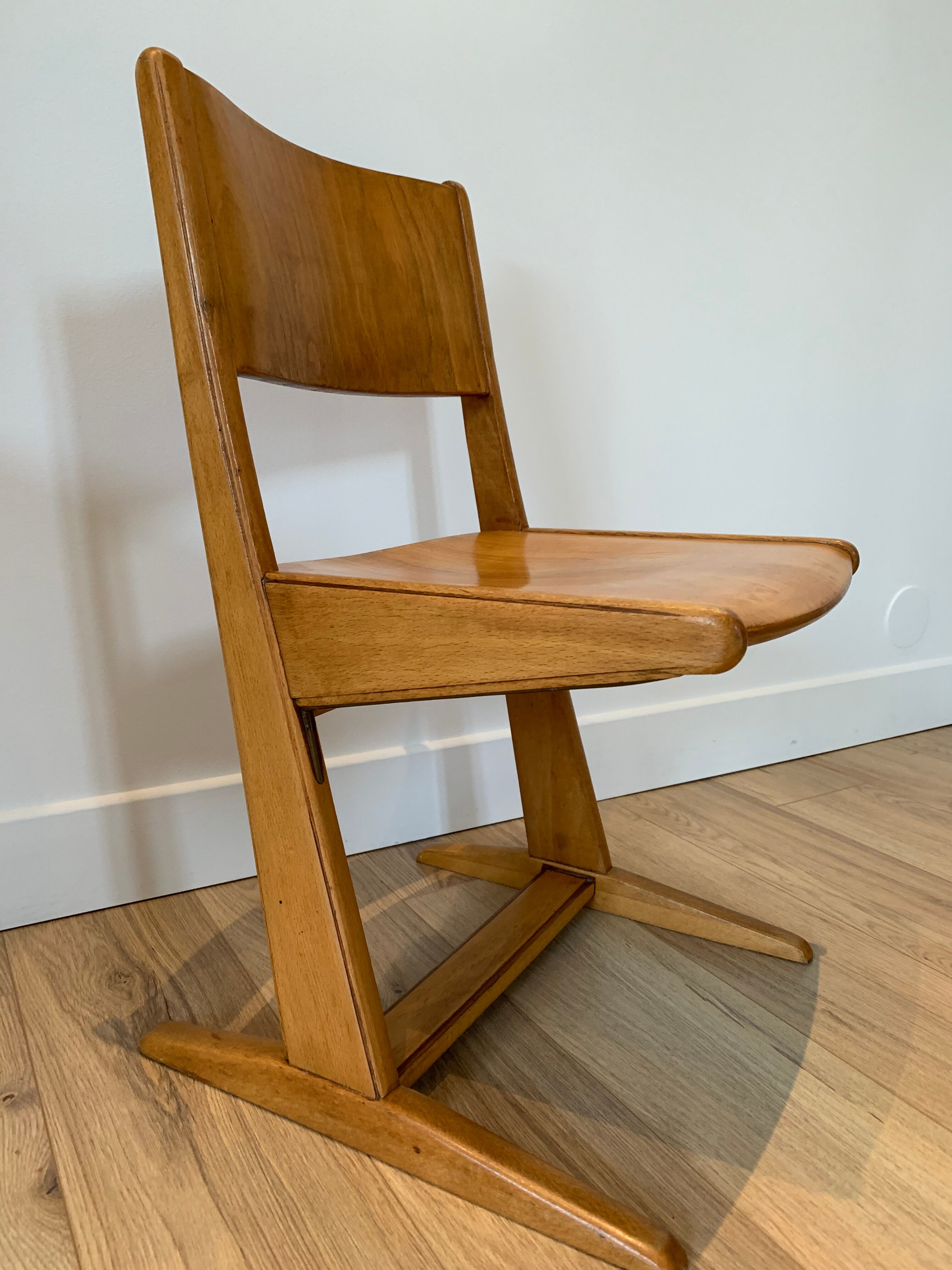 50s school chair Karl Nothhelfer for Casala